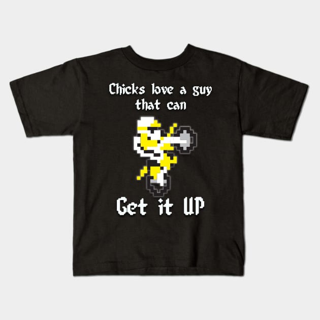 Get it up Excite Bike Yellow Kids T-Shirt by Destro